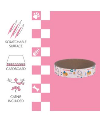 Nelson 20.13" Modern Cardboard Round Bowl Cat Scratcher with Catnip