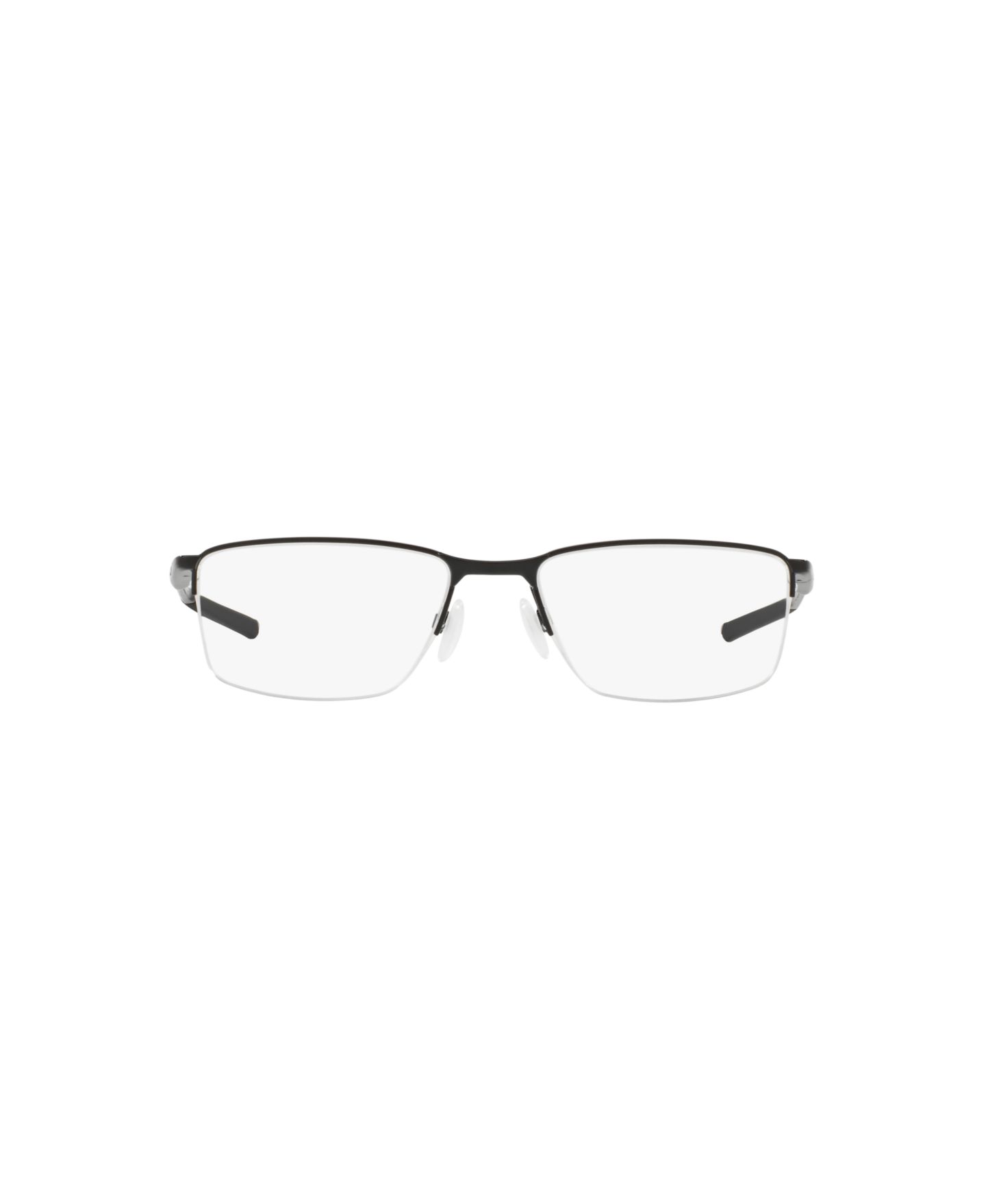 Мужские очки Celine Oakley Man Rectangle Metal OX3218 Socket 5.5 Eyeglasses, цвет: Полированный чёрный — фото 3