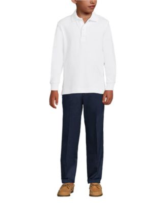 Girls Long Sleeve Interlock Polo Shirt