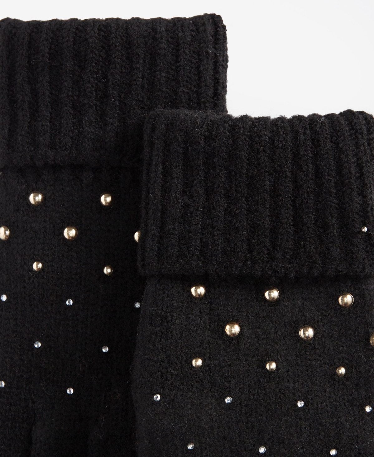 Inc International Concepts Solid Studded Gloves, Macy's Exclusive In Black