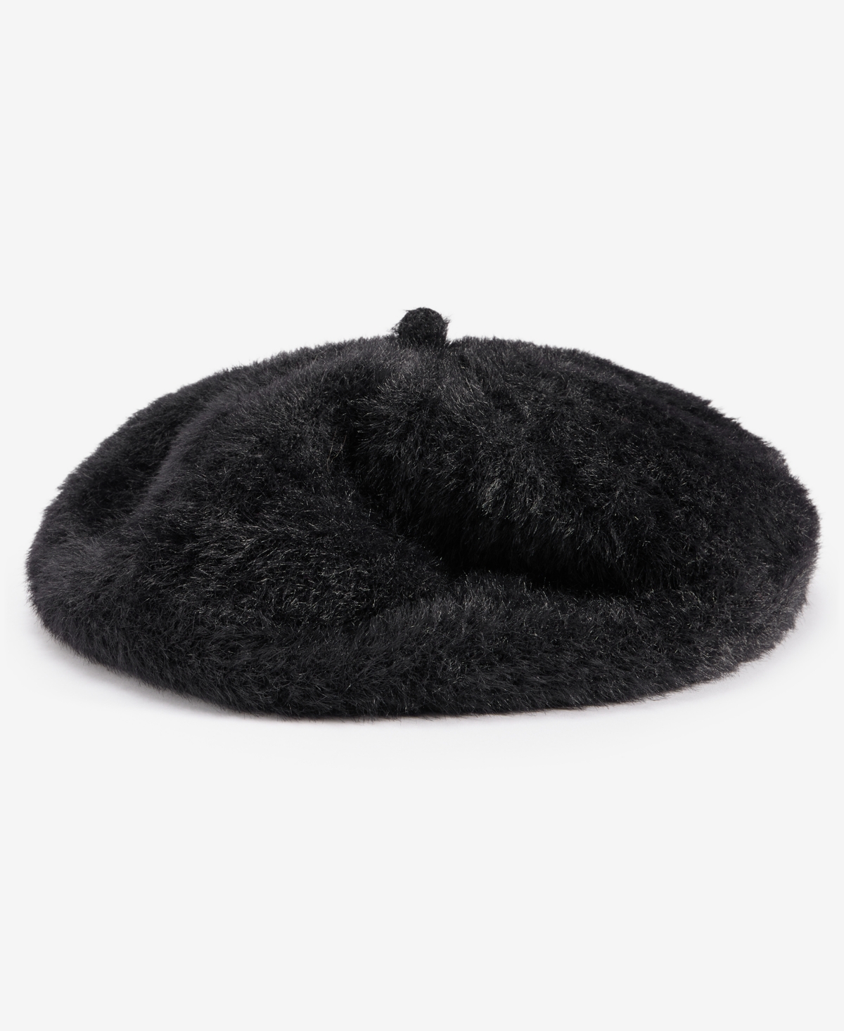 Inc International Concepts Fuzzy Knit Beret, Macy's Exclusive In Black