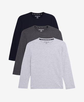 Xray 3 Pack Kids And Boys Basic Long Sleeve Crewneck T-Shirts - Navyh charcoallt h grey 31$
