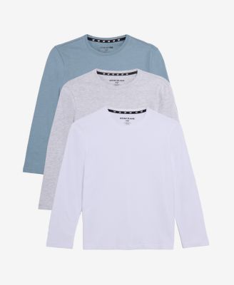 Xray 3 Pack Kids And Boys Basic Long Sleeve Crewneck T-Shirts - Slate bluelight heather greywhite 31$