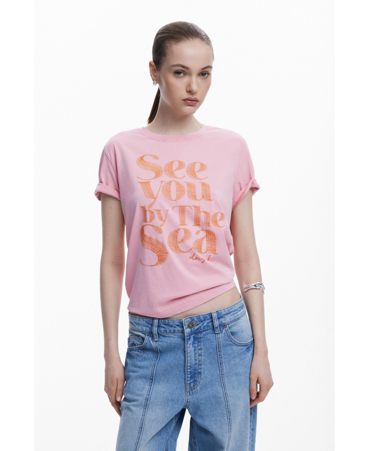 Women's Pink message T-shirt - Pink