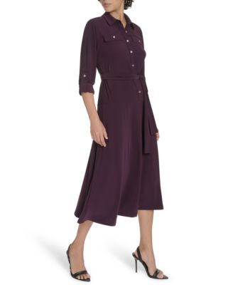 Women's V-Neck Jersey Shirt Dress