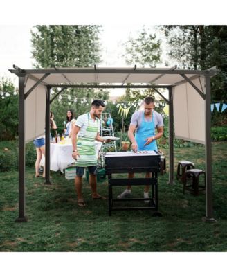 10' X 10' Pergola Kit Metal Frame Gazebo &Canopy Cover Patio Furniture Shelter