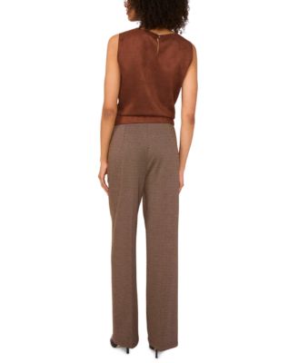 Women's Pintuck-Front High-Rise Pants