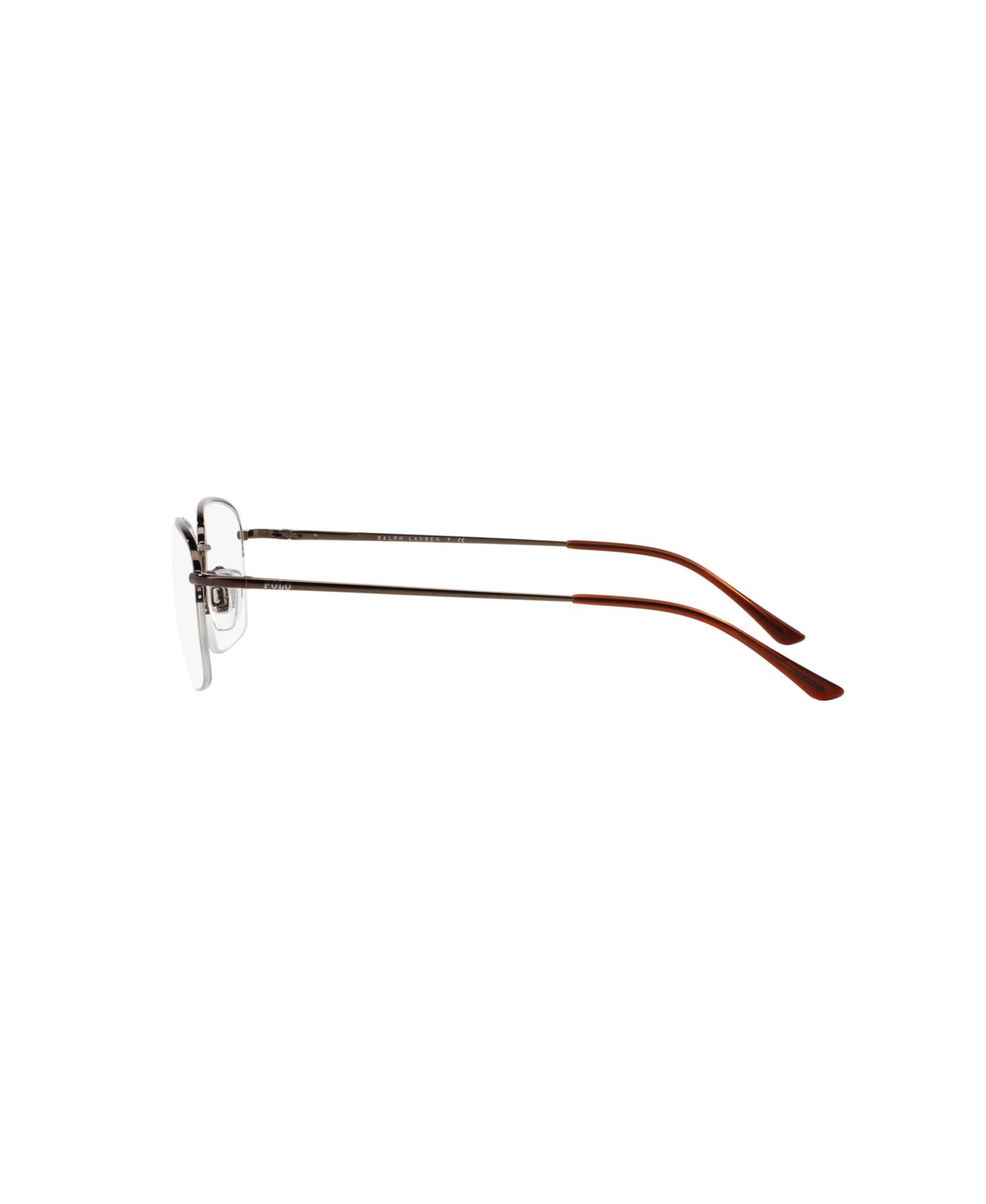 Мужские очки Polo Ralph Lauren Man Square Metal PH1001 Eyeglasses, цвет: Коричневый — фото 3