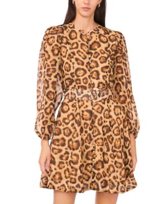 Women's Satin 3/4-Sleeve Shirtdress