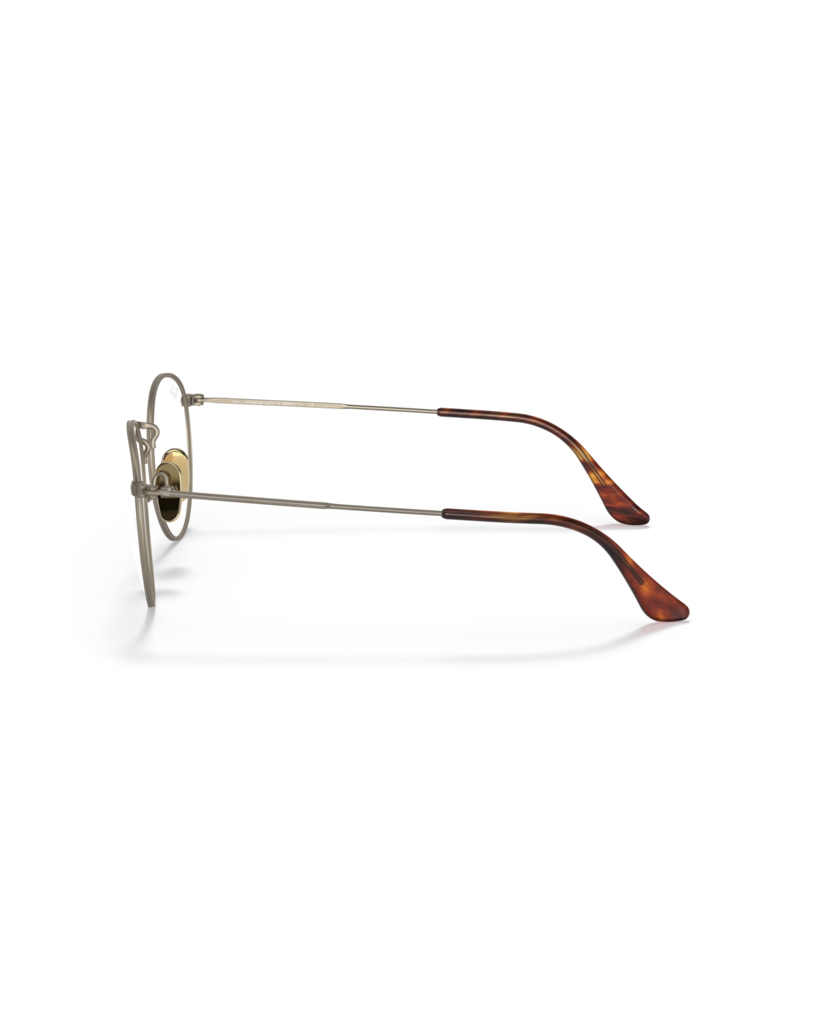 Ray Ban Unisex Round Titanium Optics Eyeglasses, Rb8247v In Brown