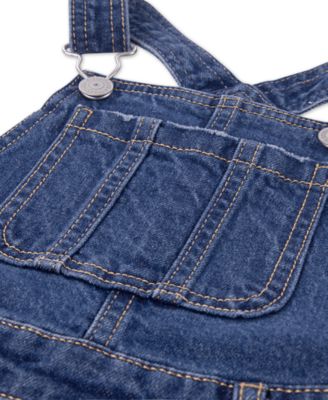 Big Girls Oversized Denim Overalls