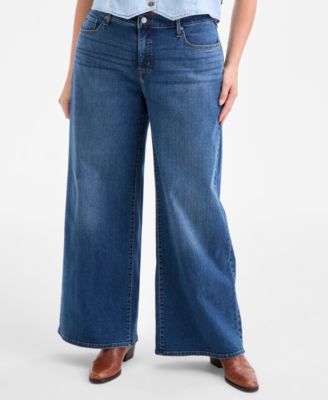 Plus Size Mid Rise 318 Shaping Wide-Leg Jeans