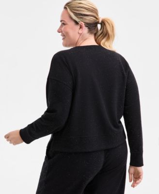 Plus Size Fleece Crewneck Sweatshirt, Macy's Exclusive