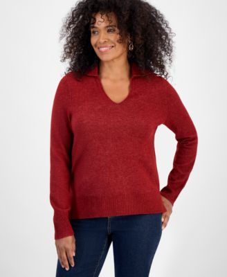 Women's Luxsoft Johnny-Collar Sweater, Macy's Exclusive