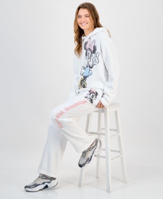 Disney Hybrid Apparel Juniors Minnie Mouse Sweatshirt Sweatpants In White