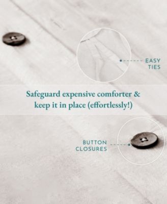 Heavy Slub Natural Beige 3-Piece Duvet Cover Set, Luxury 100% Cotton King Size Comforter Cover with 2 Pillow Shams, Button Closure, Corner Ties by California Design Den