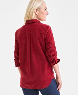 Women's Cotton Corduroy Overshirt, Created for Macy's