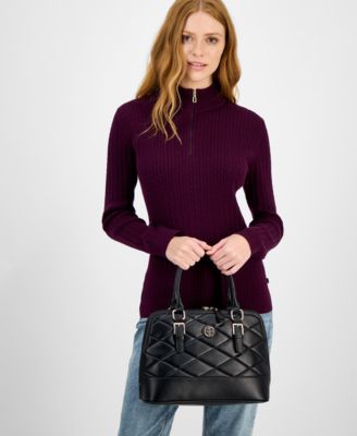 Medium Quilted Dome Satchel, Exclusively at Macy's 