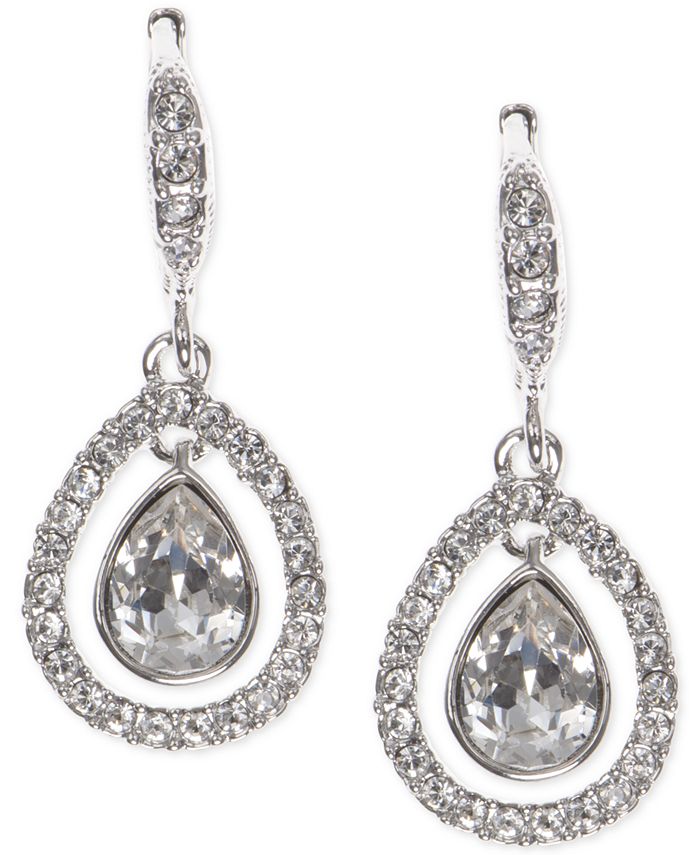 Givenchy Crystal Orbital Pavé Drop Earrings - Macy's