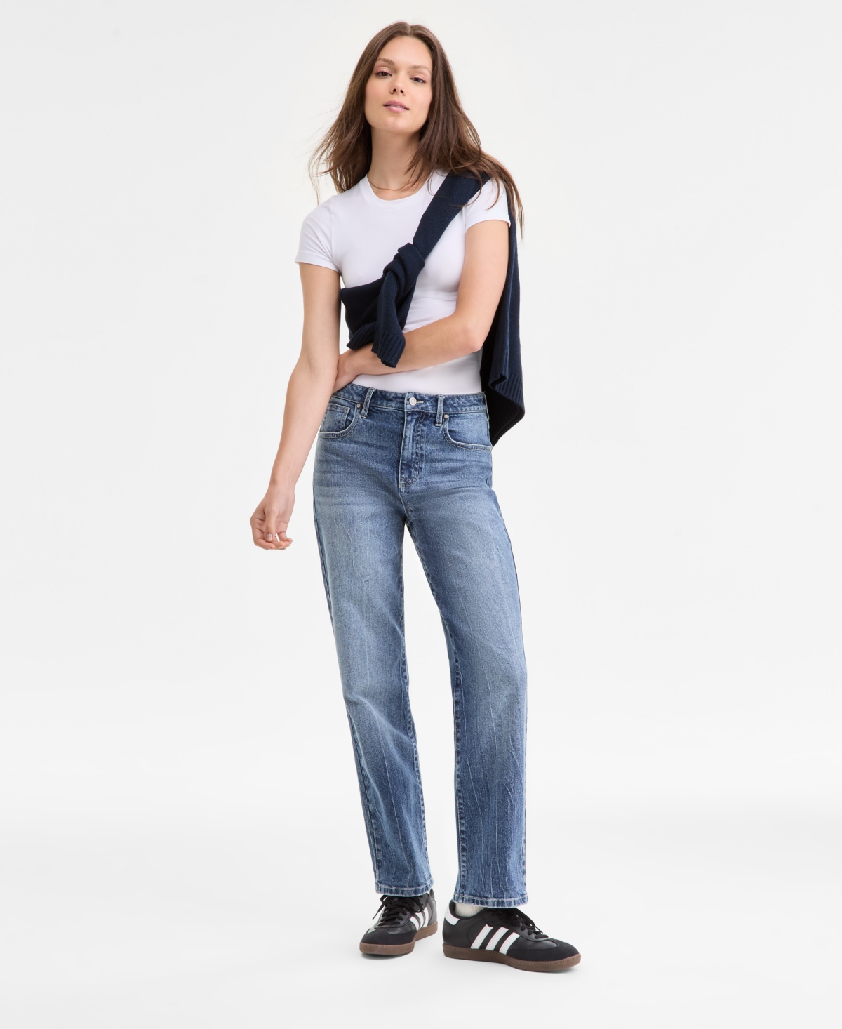 Celebrity Pink Juniors' Skater Straight-leg Jeans In Blue