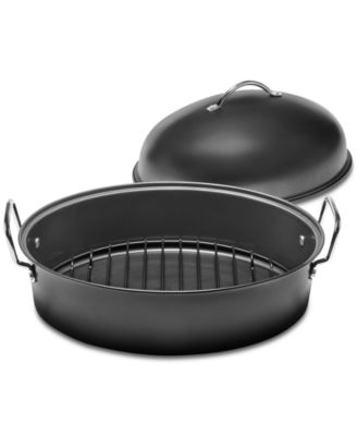 Carbon Steel Nonstick 9-Qt Covered Oval Roaster with Rack, Exclusively at Macy's