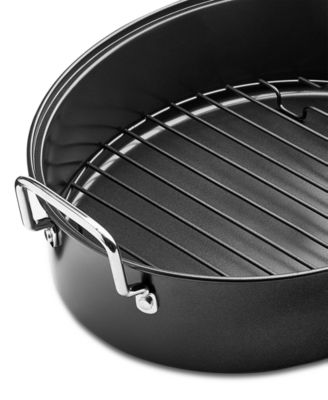 Carbon Steel Nonstick 9-Qt Covered Oval Roaster with Rack, Exclusively at Macy's