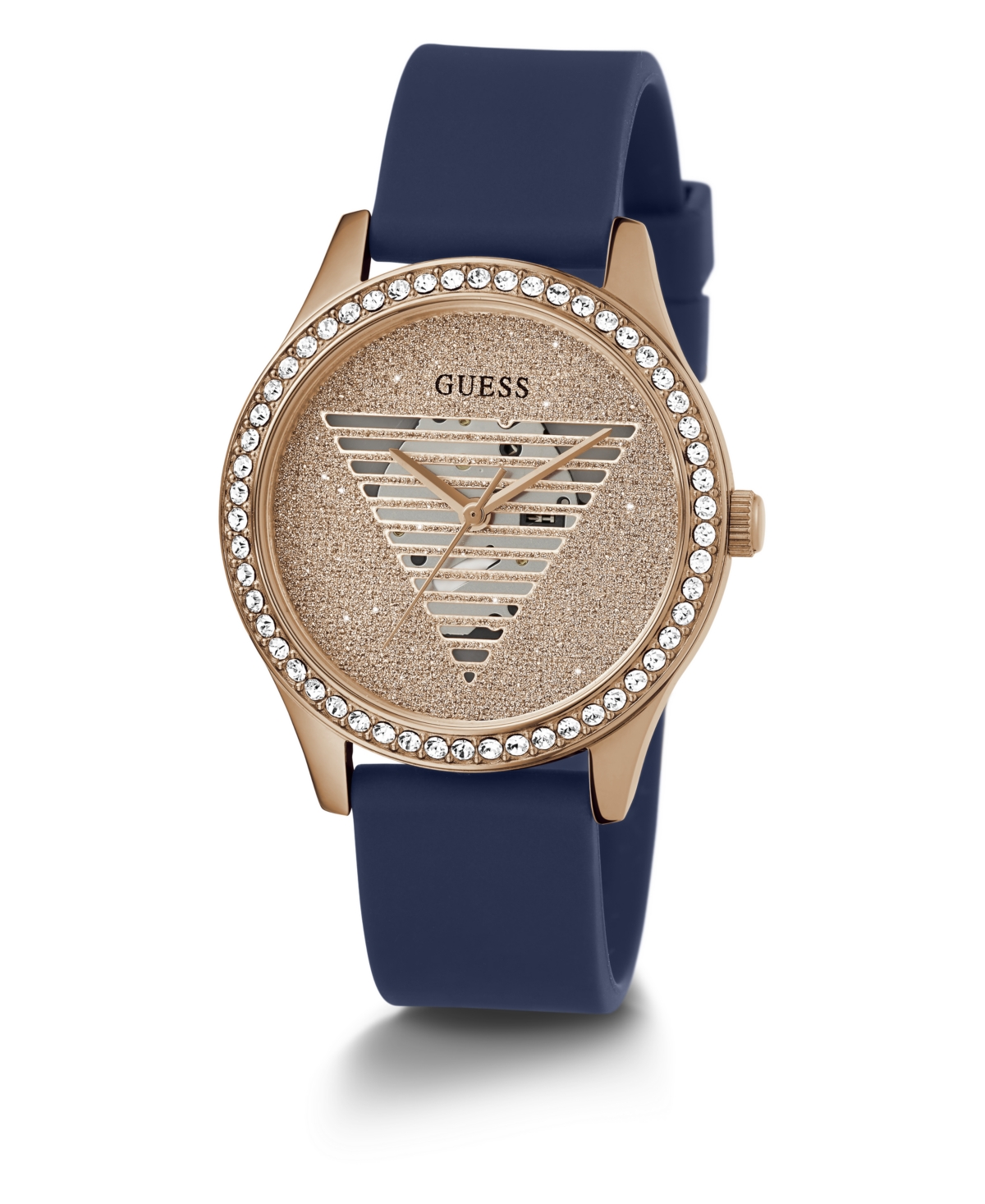 Guess Women's Analog Blue Silicone Watch 38mm