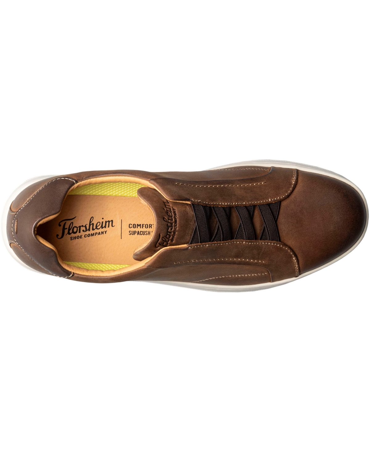 Florsheim Men's Monopoli Elastic Lace To Toe Sneaker In Brown