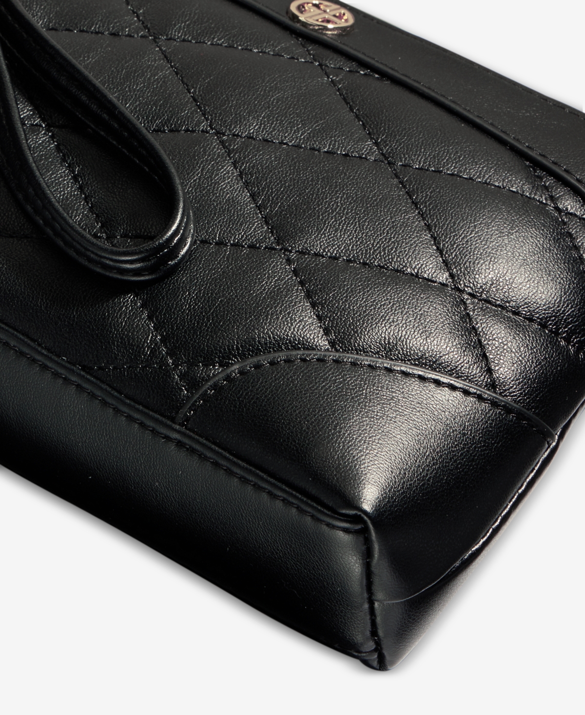 Giani Bernini Small Quilted Crossbody Wristlet, Macy's Exclusive In Black