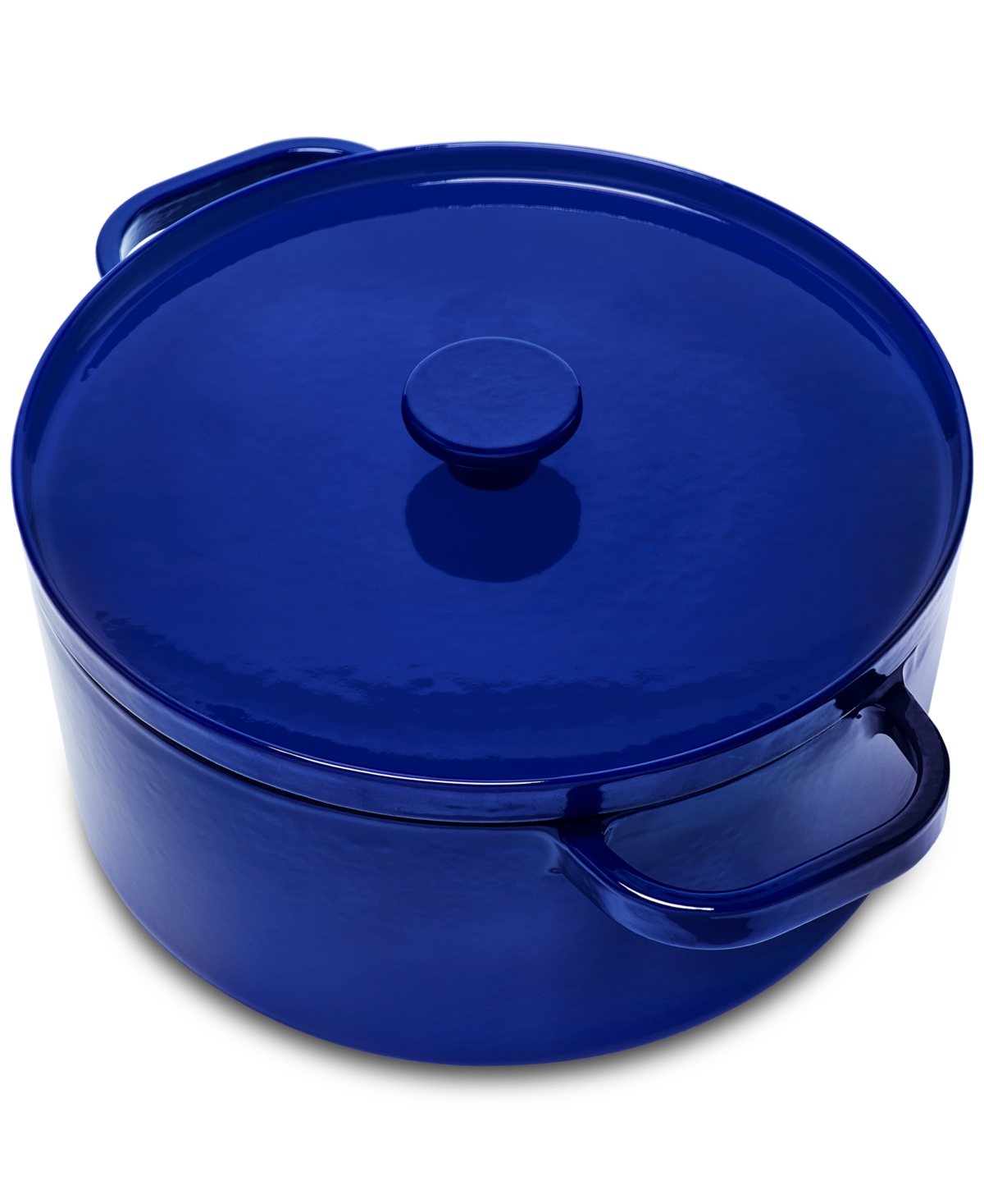 The Cellar Enameled Cast Iron 6-qt. Dutch Oven Blue, Macy's Exclusive In Transparent