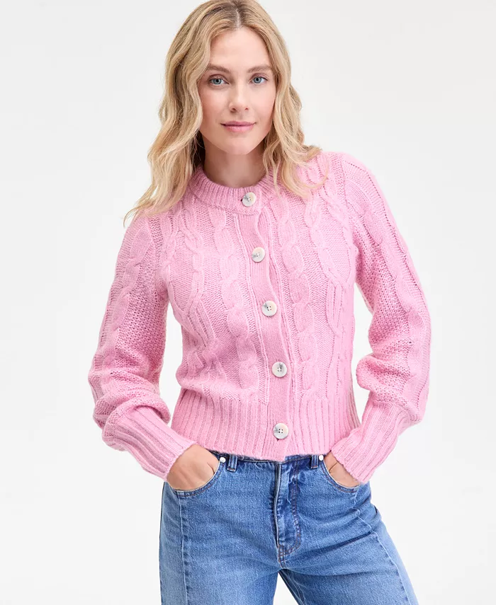 Women's Chunky Cable-Knit Cardigan - thumbnail 7