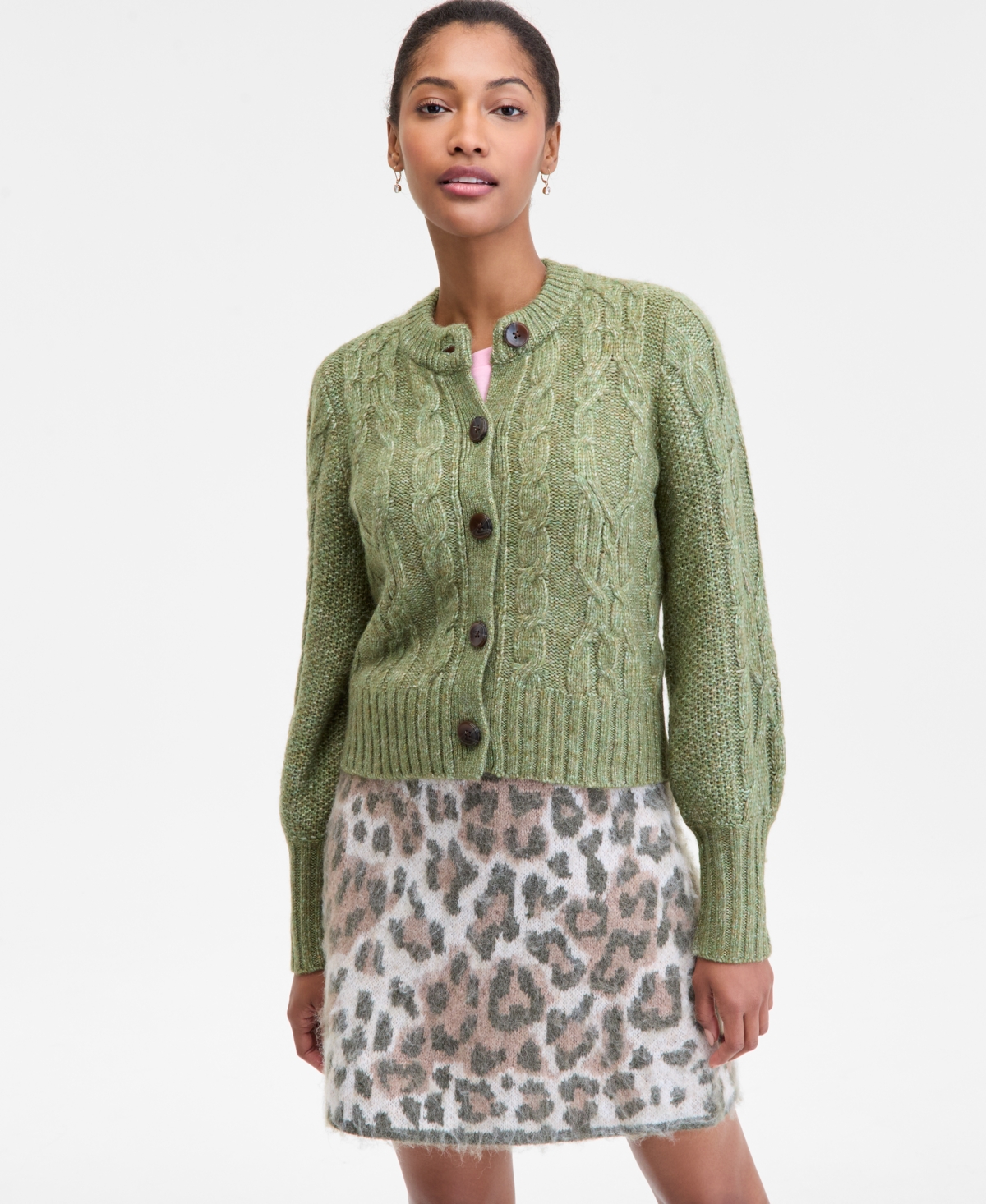 On 34th Women's Chunky Cable-knit Cardigan, Macy's Exclusive