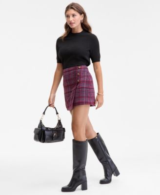Women's Plaid Wrap Mini Skirt, Macy's Exclusive