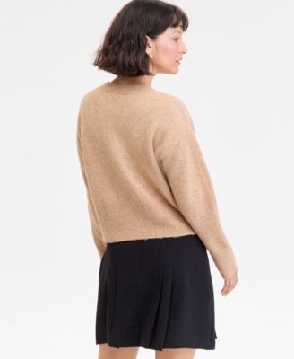 Women's Side-Button Crewneck Sweater