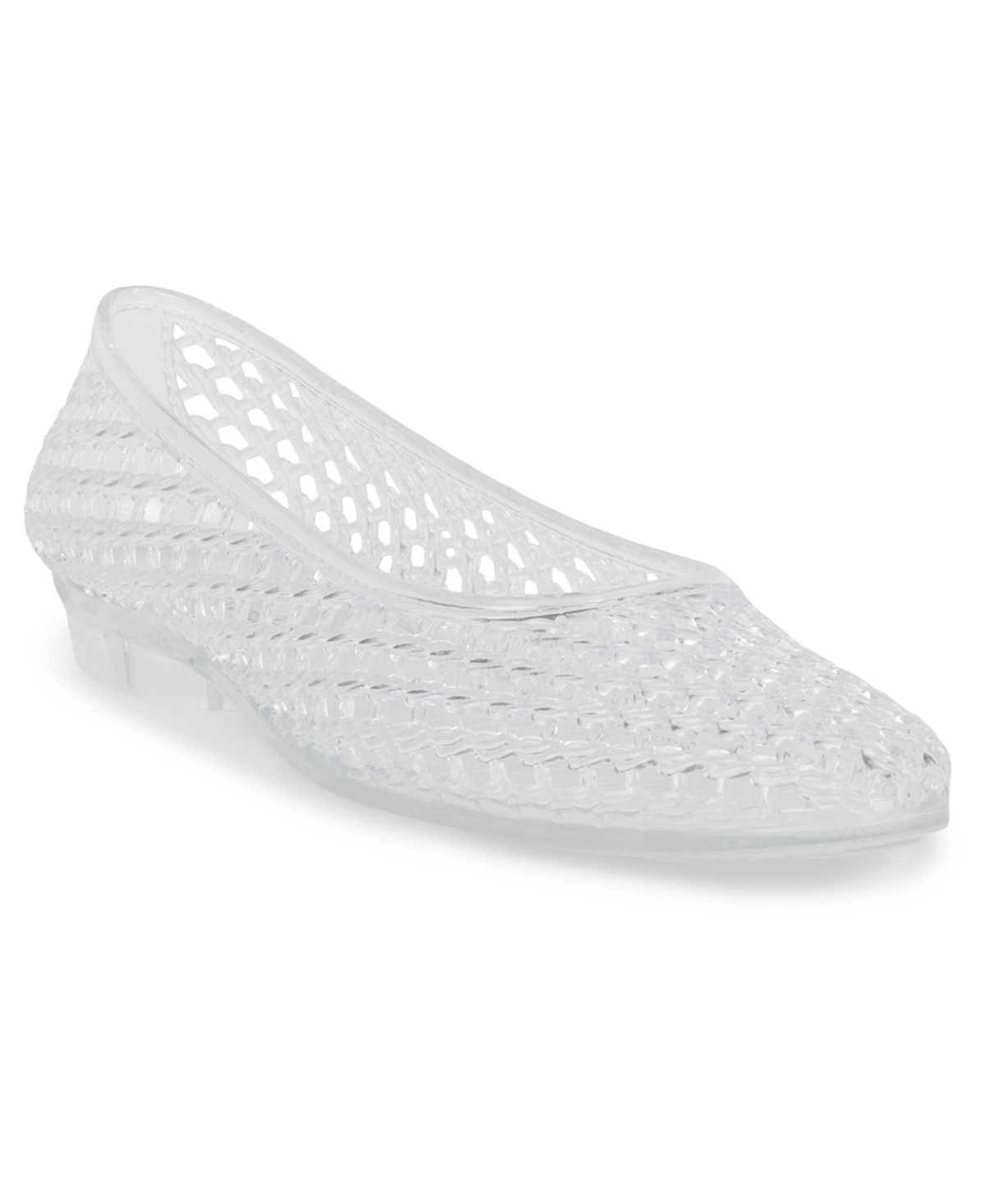 Jeffrey Campbell Women's Bestie Caged Ballet Jelly Flats In White