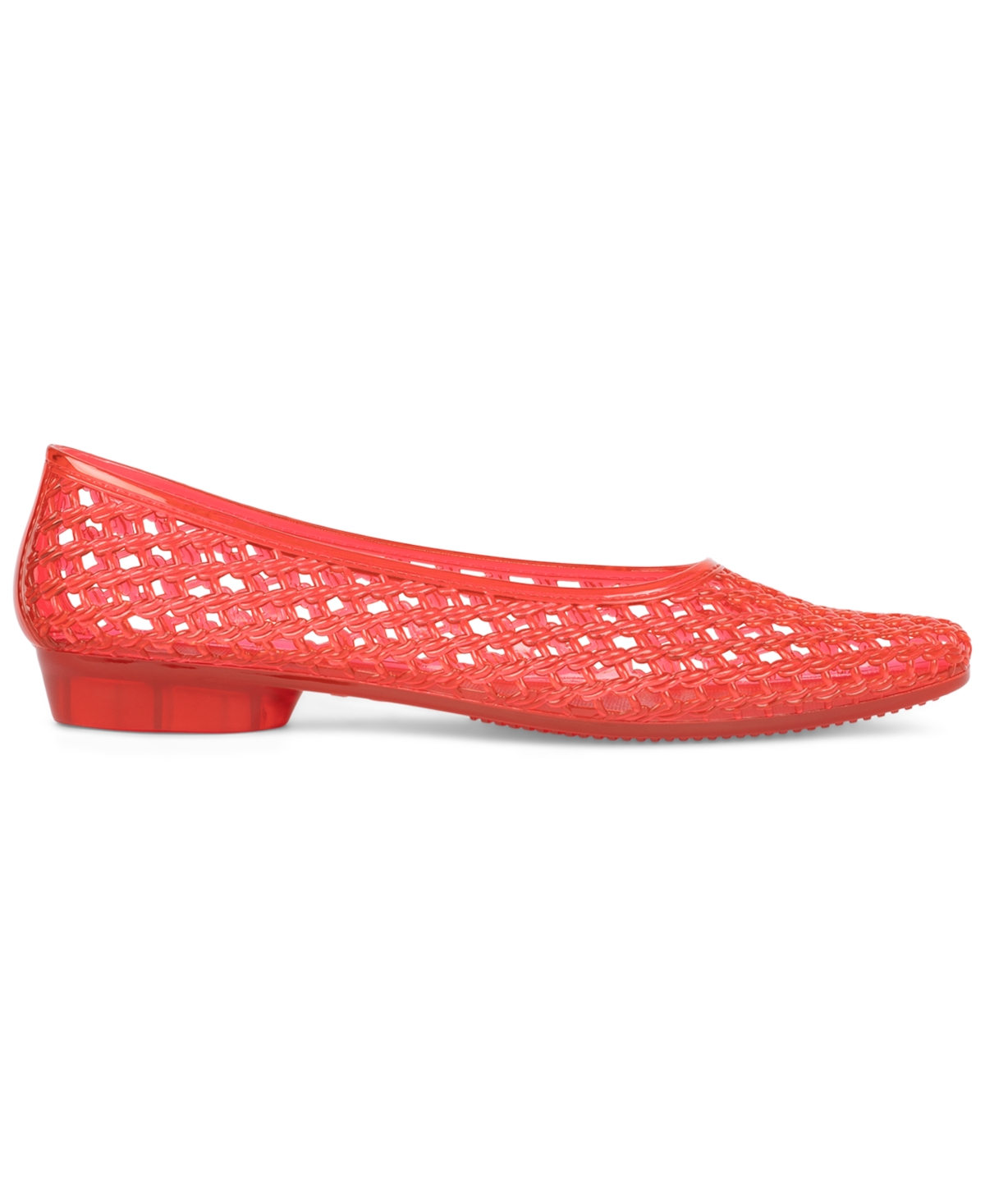Jeffrey Campbell Bestie Jelly Flat In Red