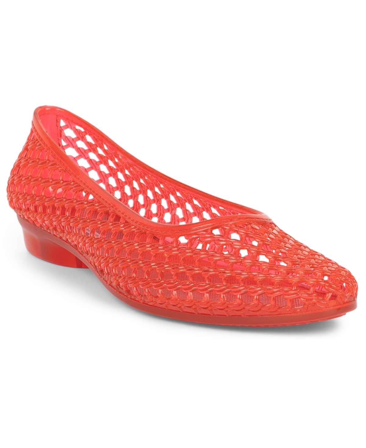 Jeffrey Campbell Bestie Jelly Flat In Red