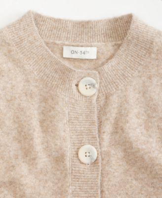 Women's Crewneck Cropped Cardigan, Macy's Exclusive