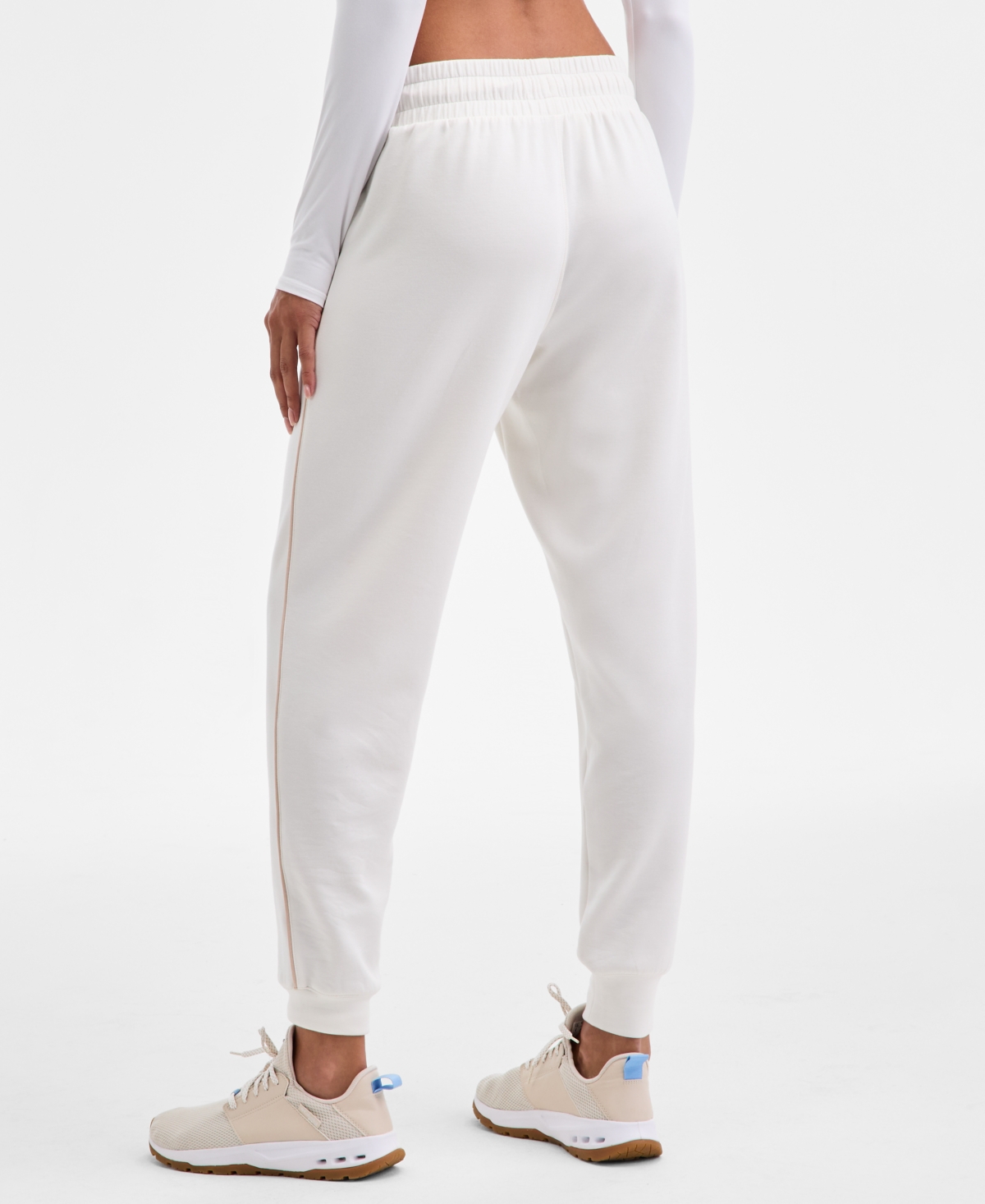 Id Ideology Women's Relaxed Butter Soft Joggers, Macy's Exclusive In White