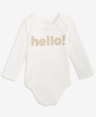 First Impressions - Baby Hello Long-Sleeve Bodysuit