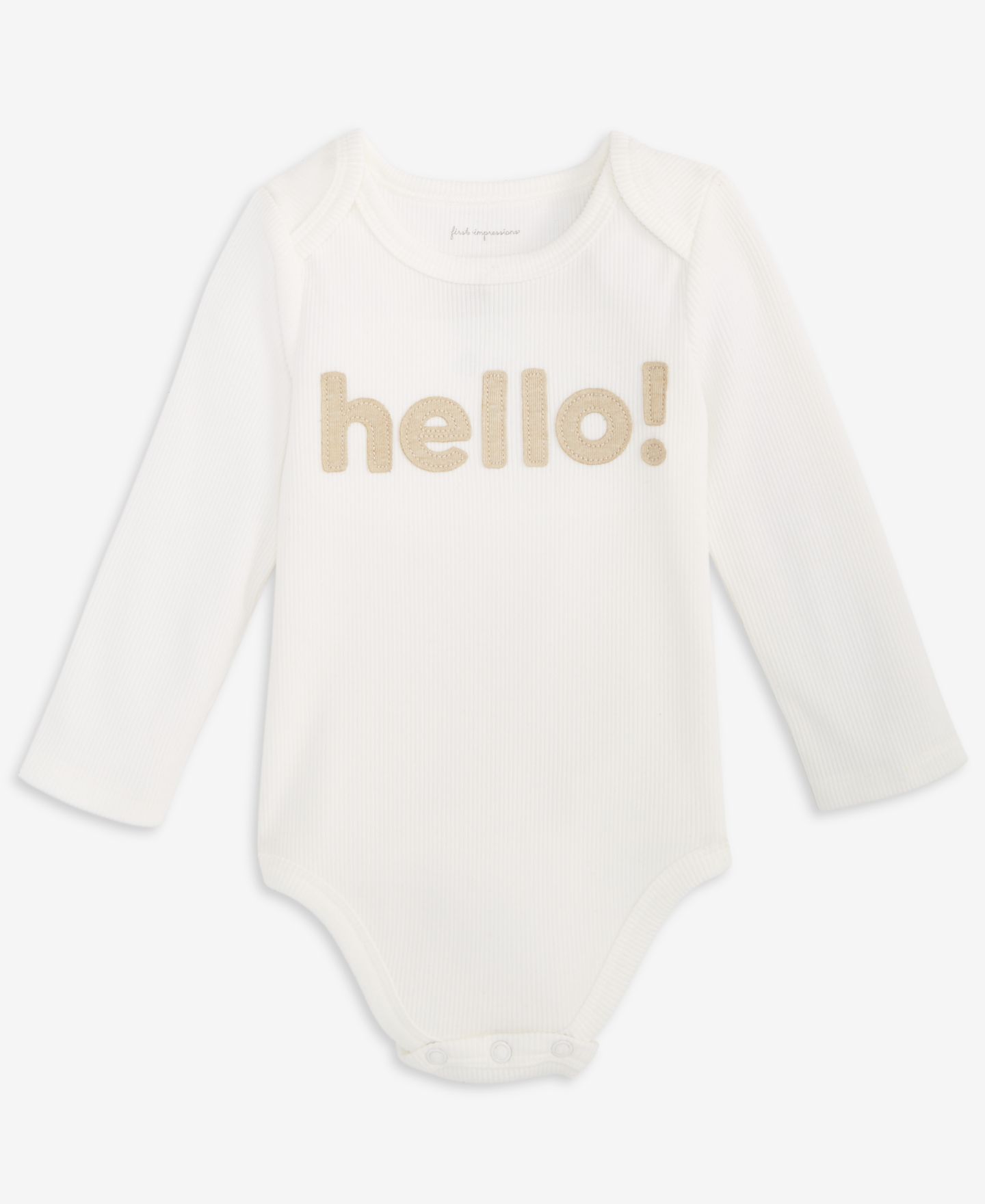 Боди Hello, длинный рукав — First Impressions, цвет: Белый — фото 1