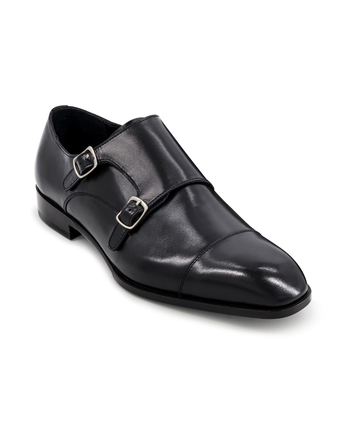 Anthony Veer Men's Bexley Double Monk Slip On Oxford In Black