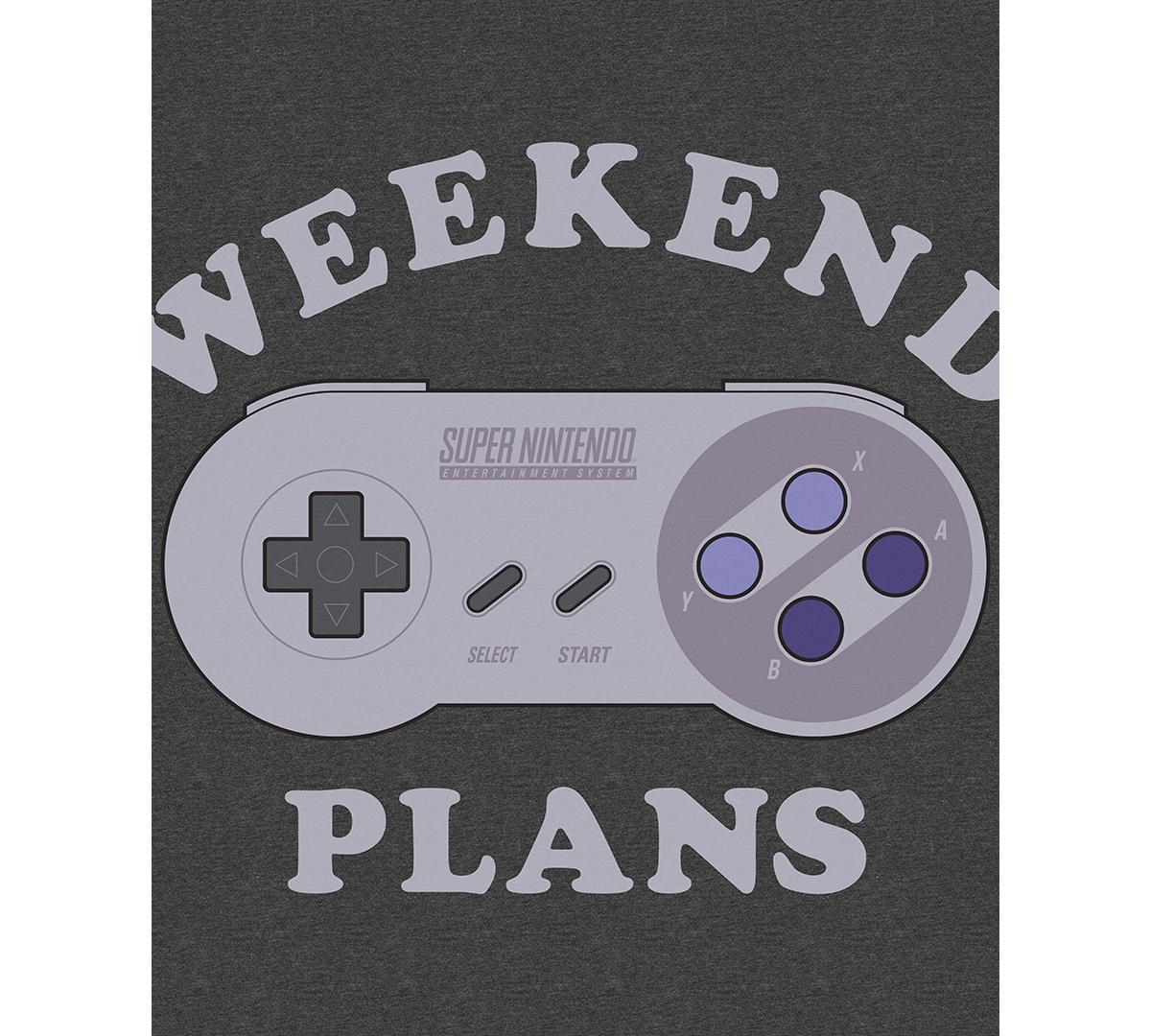 Hybrid Apparel Men's Short Sleeve Nintendo Weekend Plans Graphic T-shirt In Gray