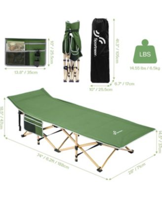 Camping Cot: 1200D Double Layer Oxford Foldable Camping Cots for Adults