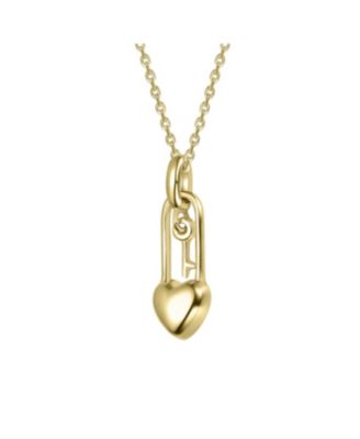 Kids Heart Lock and Key Pendant Necklace