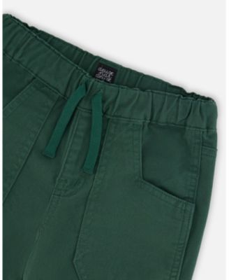 Toddler Boys Twill Jogger Pants with Patch Pockets Forest Green - Toddler|Child