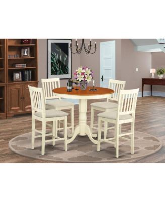 5 Pc counter height Dining room set - Dinette Table and 4 bar stools