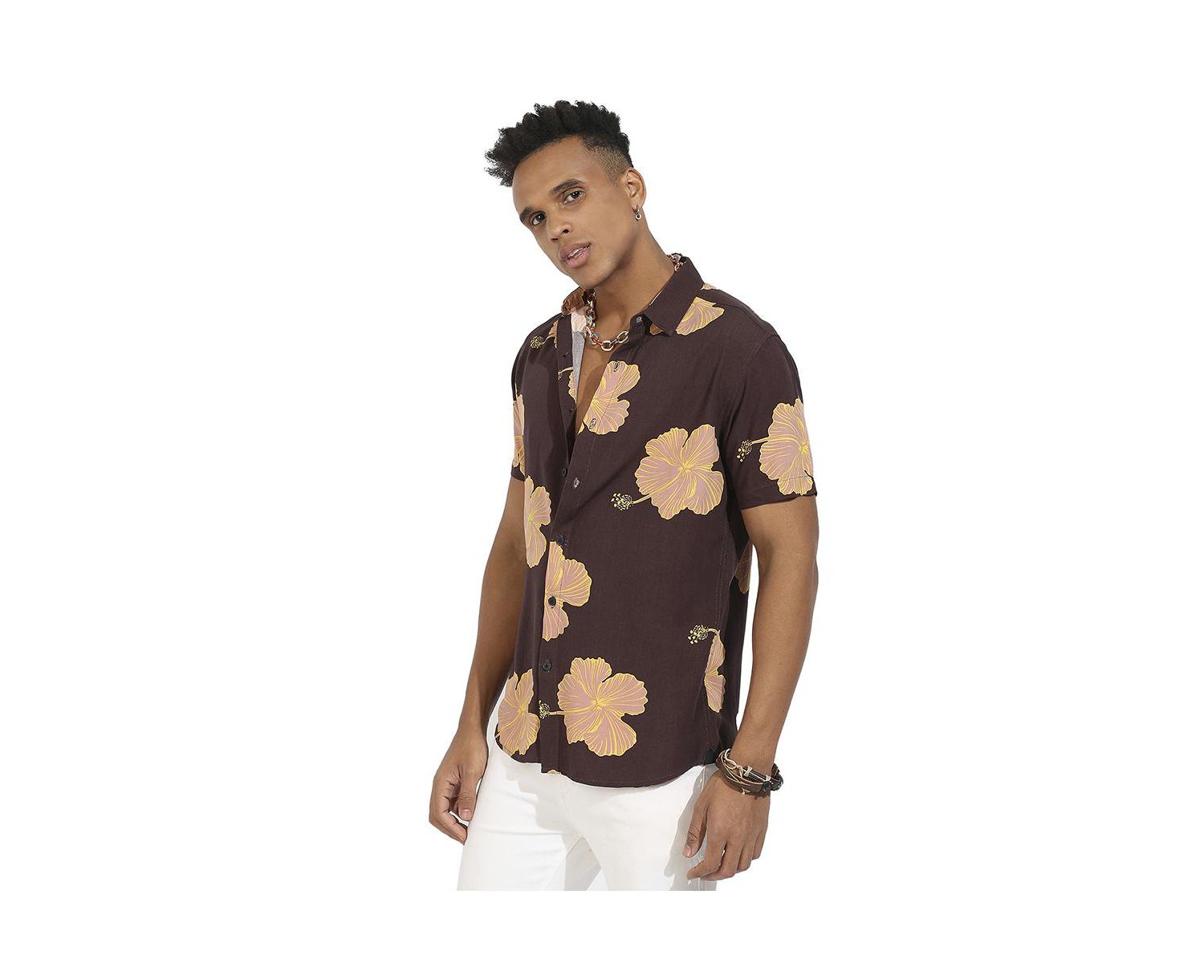 Men's Hibiscus Print Shirt