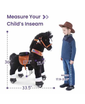 Ride-on Horse Black Model U Size 4 for 4-7 Years
