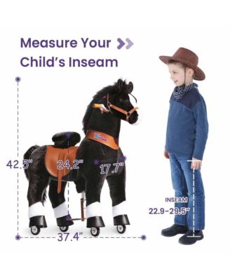 Ride-on Horse Black Model U Size 5 for Age 7-12